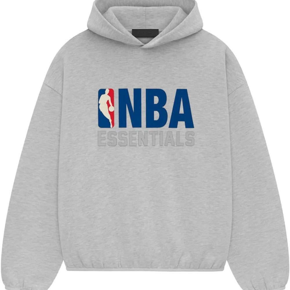Fear of God Essentials White Pullover Hoodie-LARGE